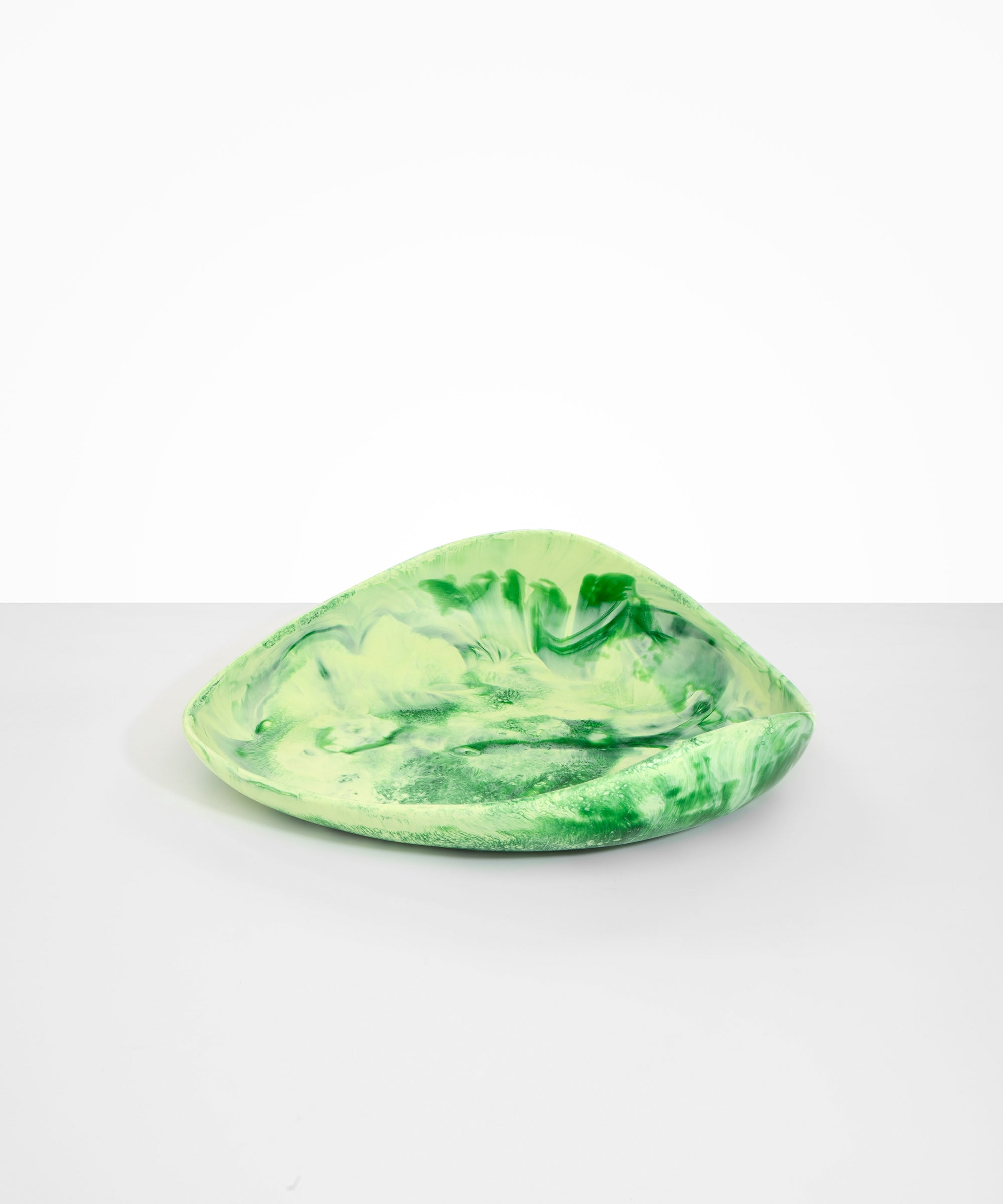 Dinosaur Designs Large Leaf Bowl in Grass Colour resin