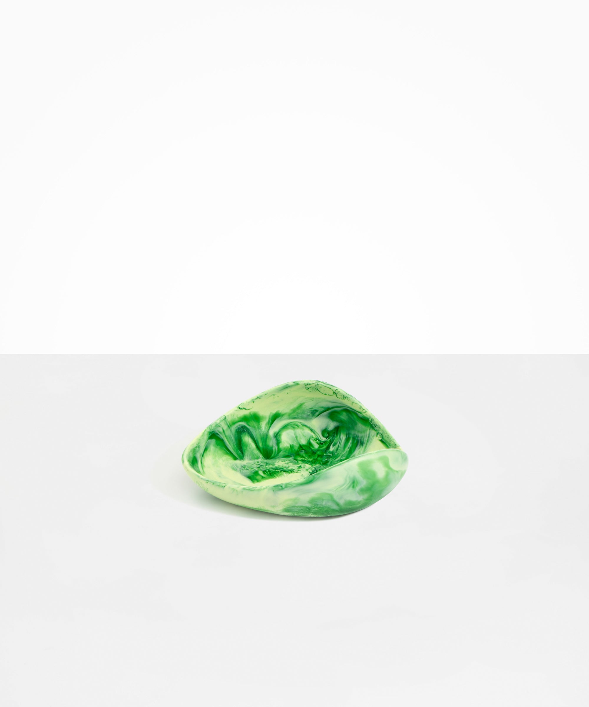 Dinosaur Designs Small Leaf Bowl in Grass Colour resin