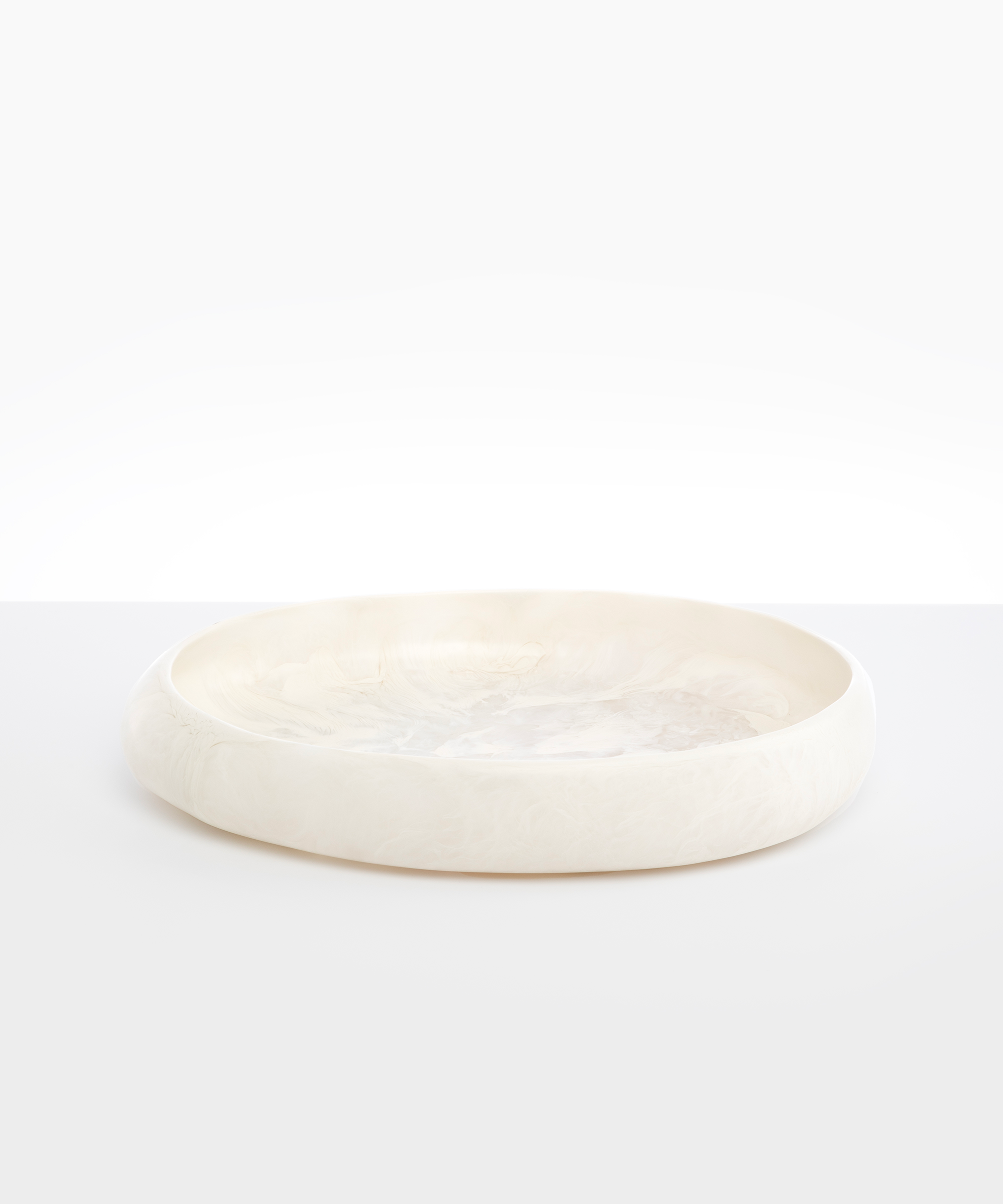 Dinosaur Designs Large Rock Bowl in Chalk Swirl Colour resin