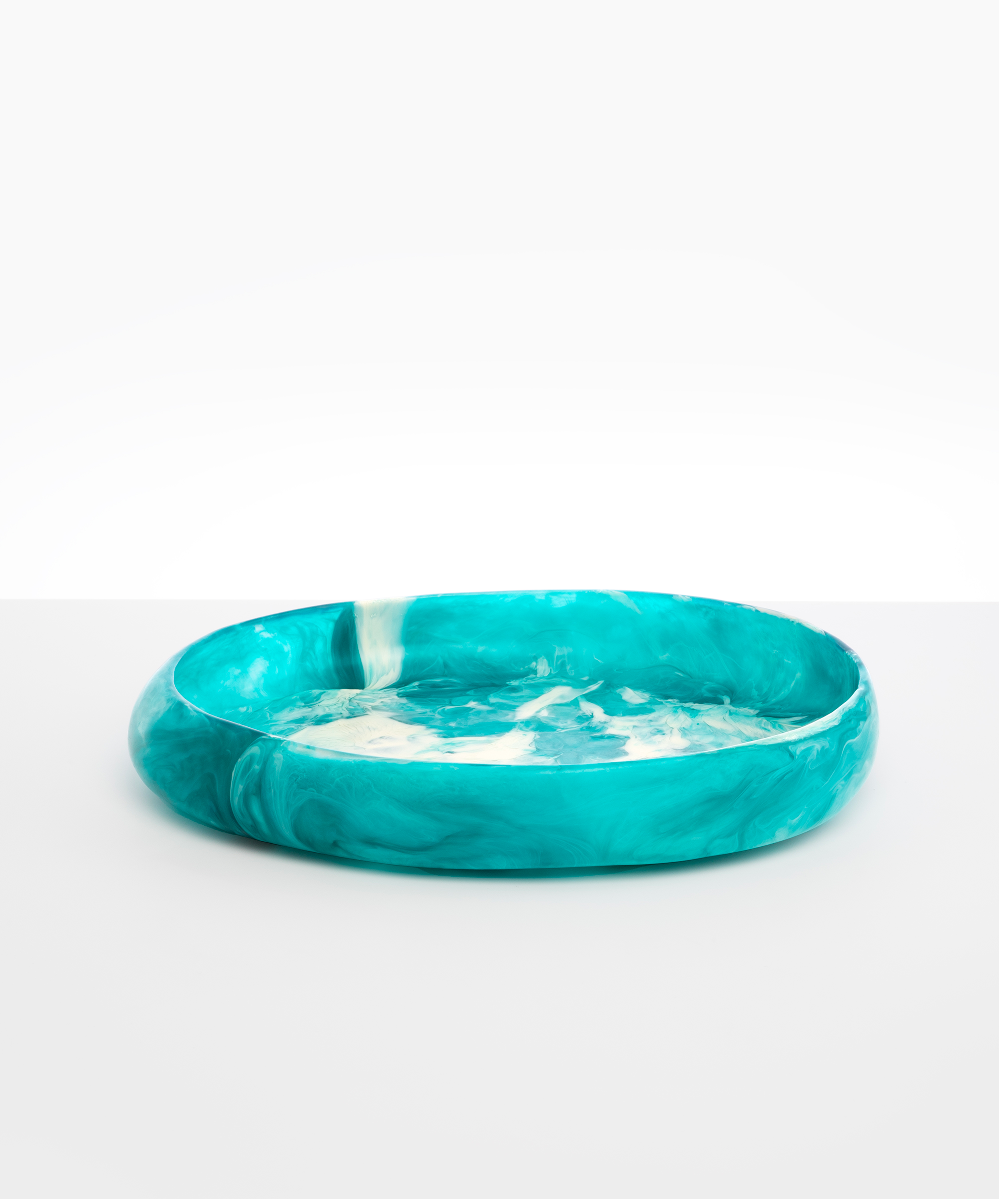 Dinosaur Designs Large Rock Bowl in Lagoon Colour resin