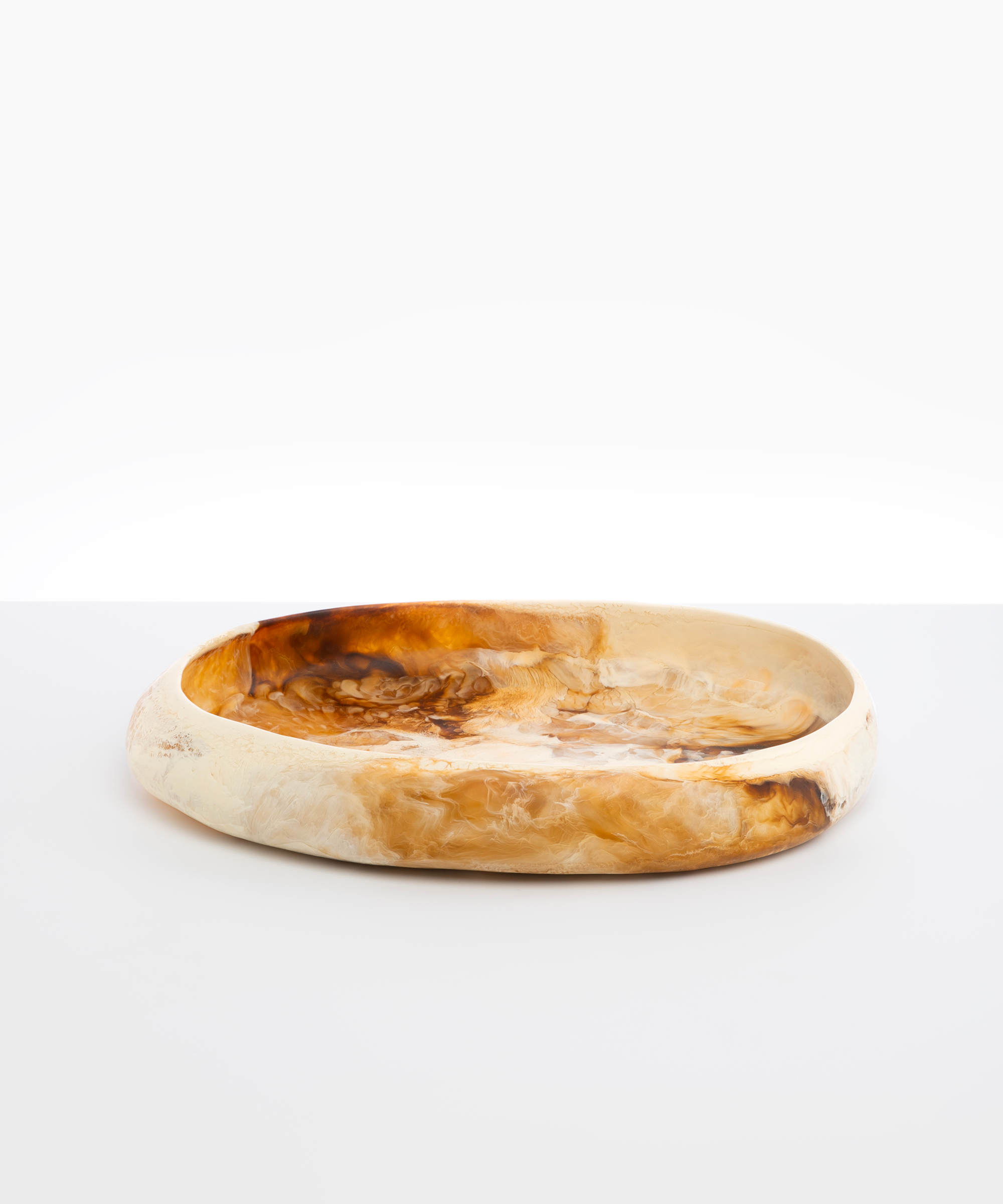 Dinosaur Designs Large Rock Bowl in Light Horn Colour resin