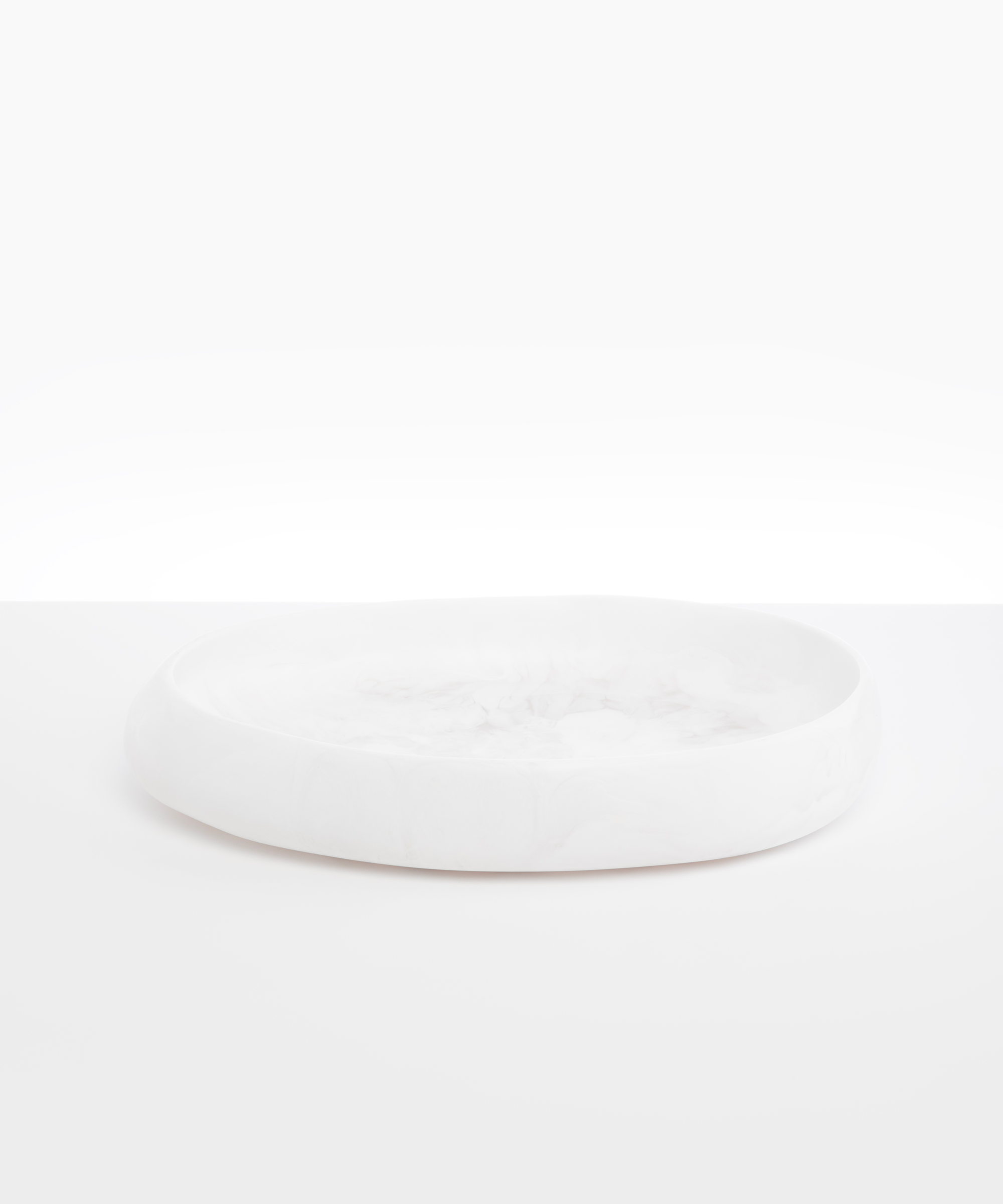 Dinosaur Designs Large Rock Bowl in Snow Swirl Colour resin