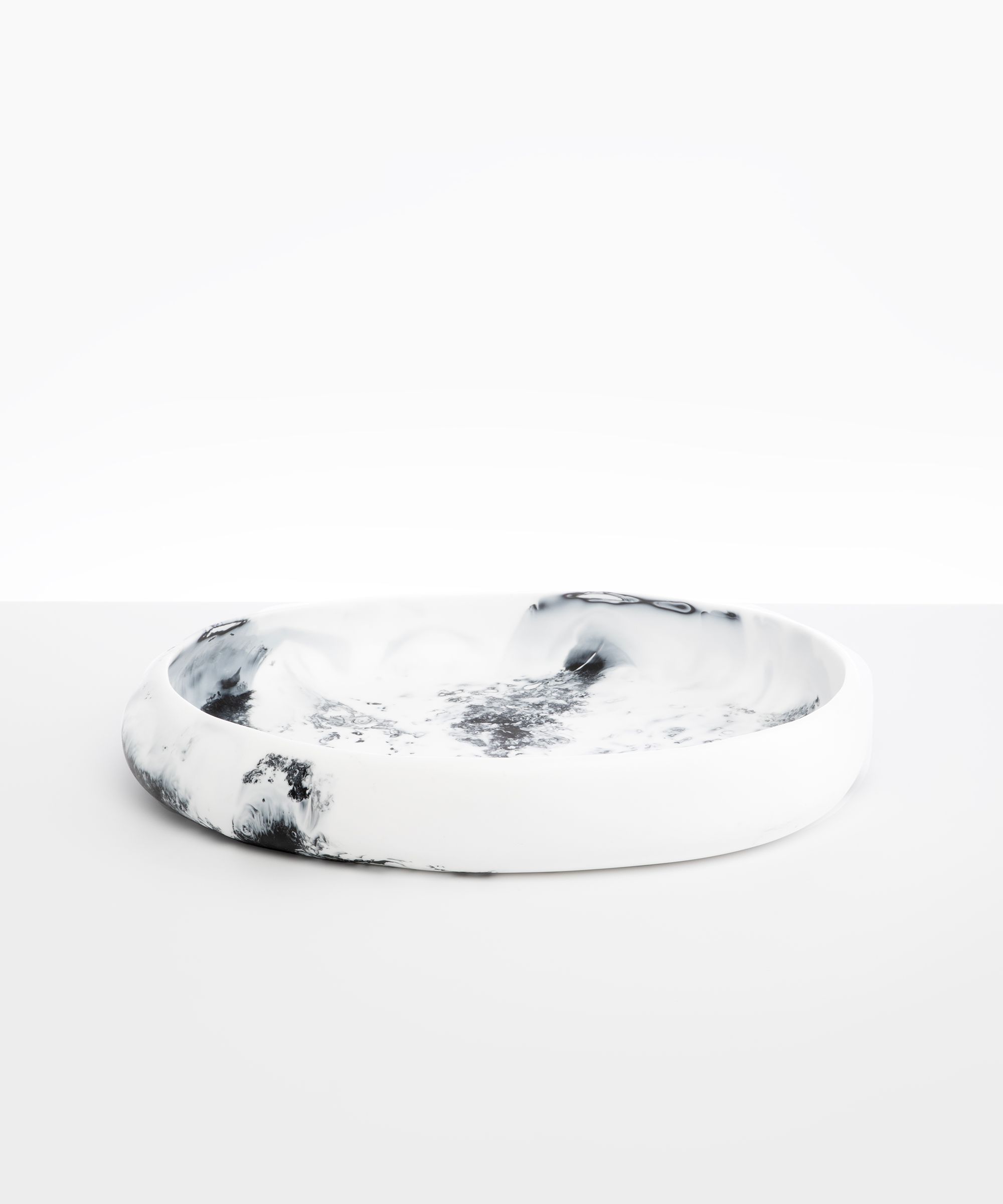 Dinosaur Designs Large Rock Bowl in White Marble Colour resin