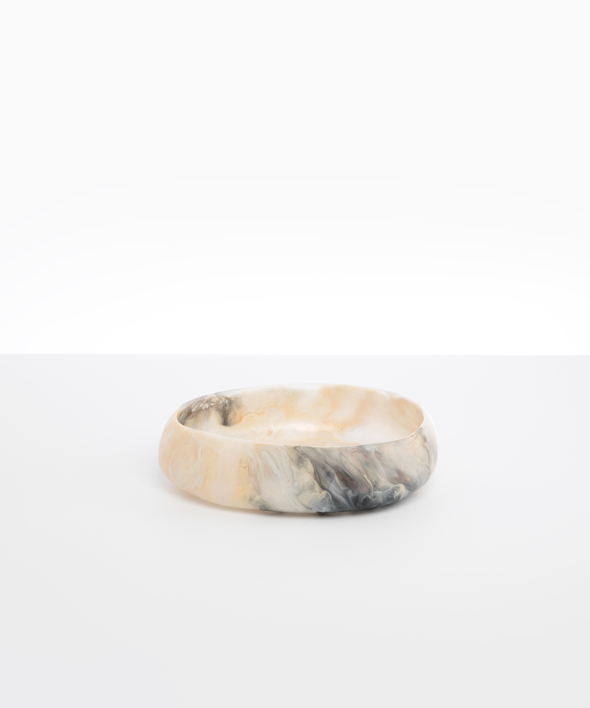 Dinosaur Designs Medium Rock Bowl in Sandy Pearl Colour resin