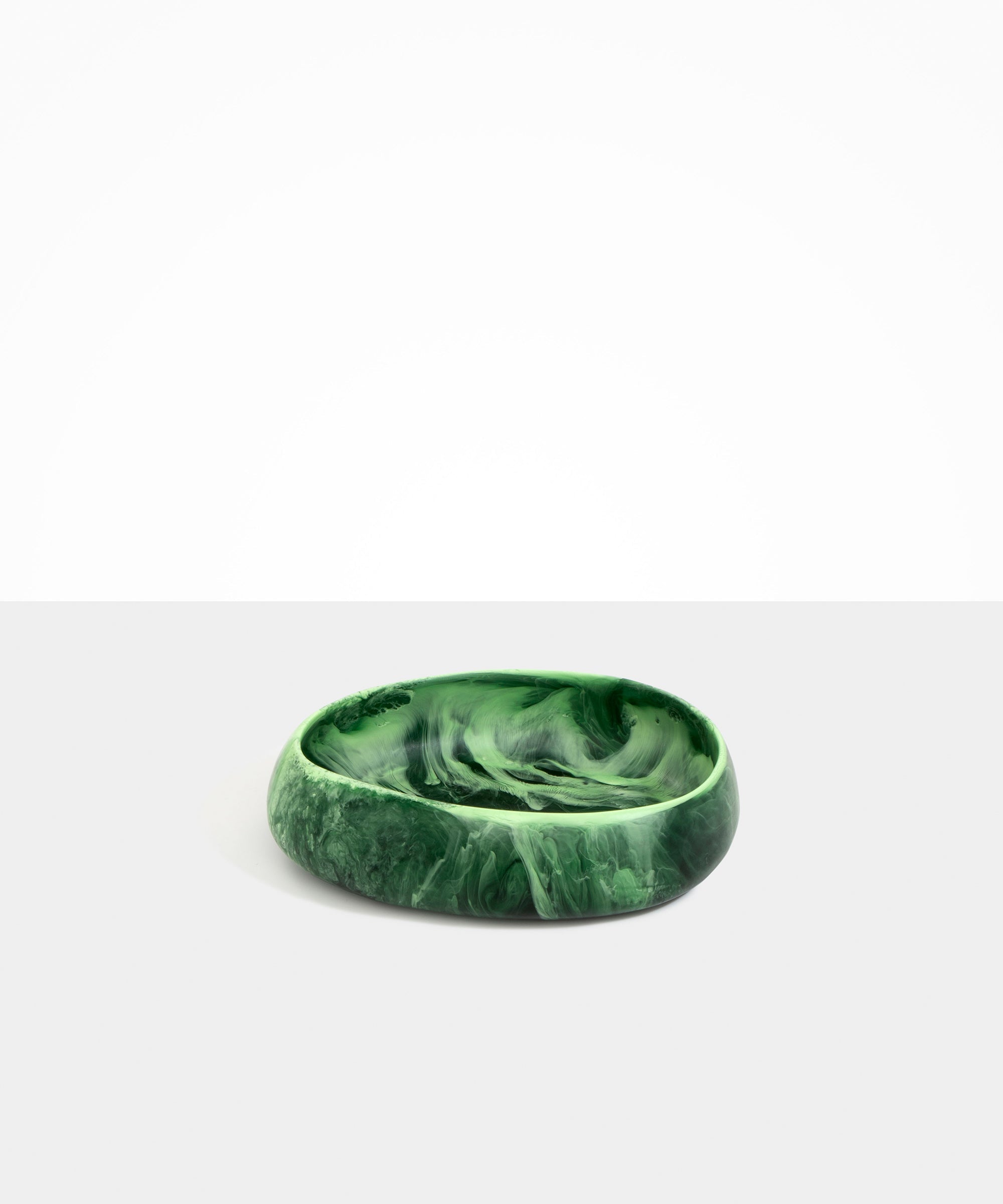 Dinosaur Designs Medium Rock Bowl in Moss Colour resin