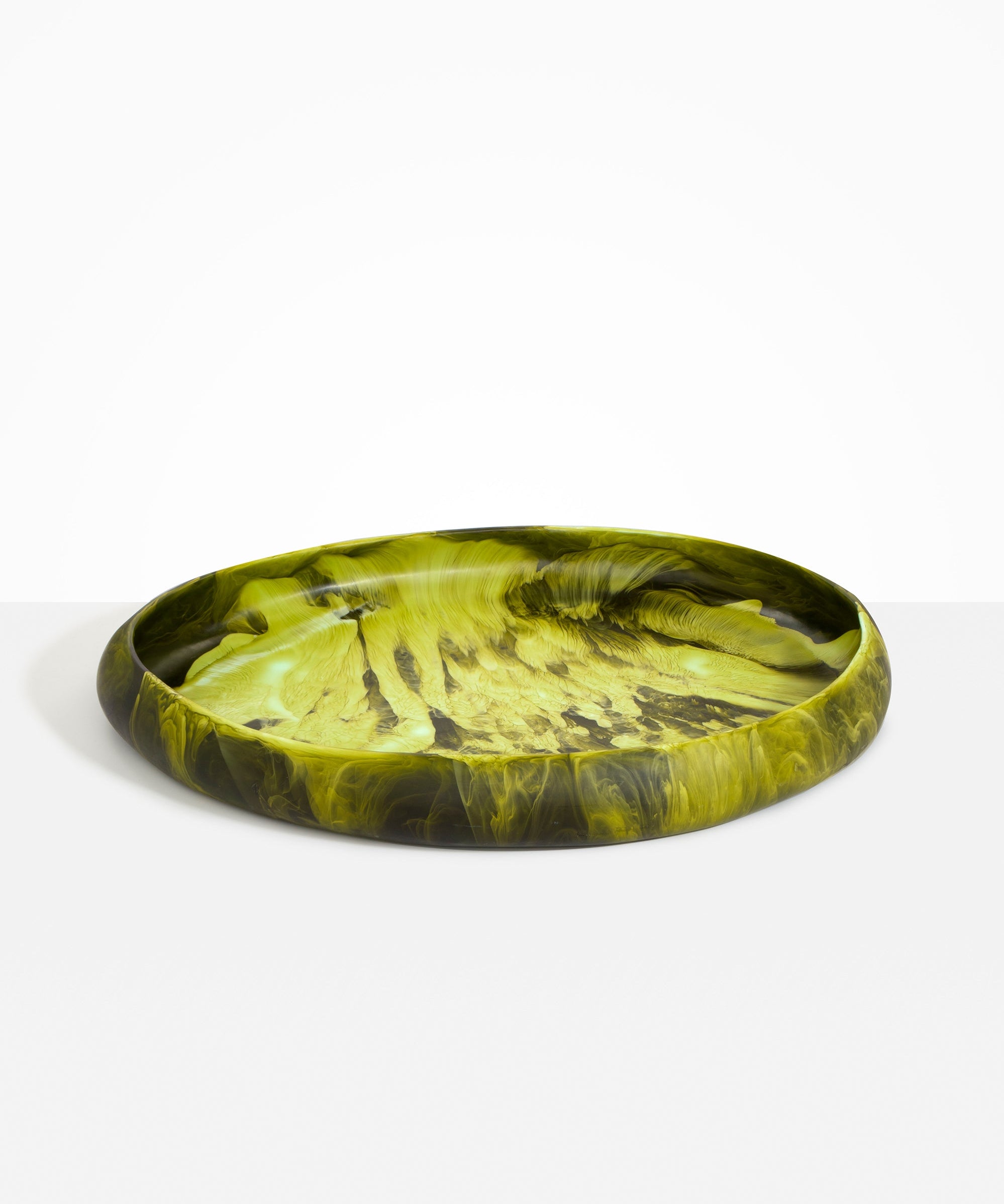 Dinosaur Designs Extra Large Rock Bowl in Malachite Colour resin