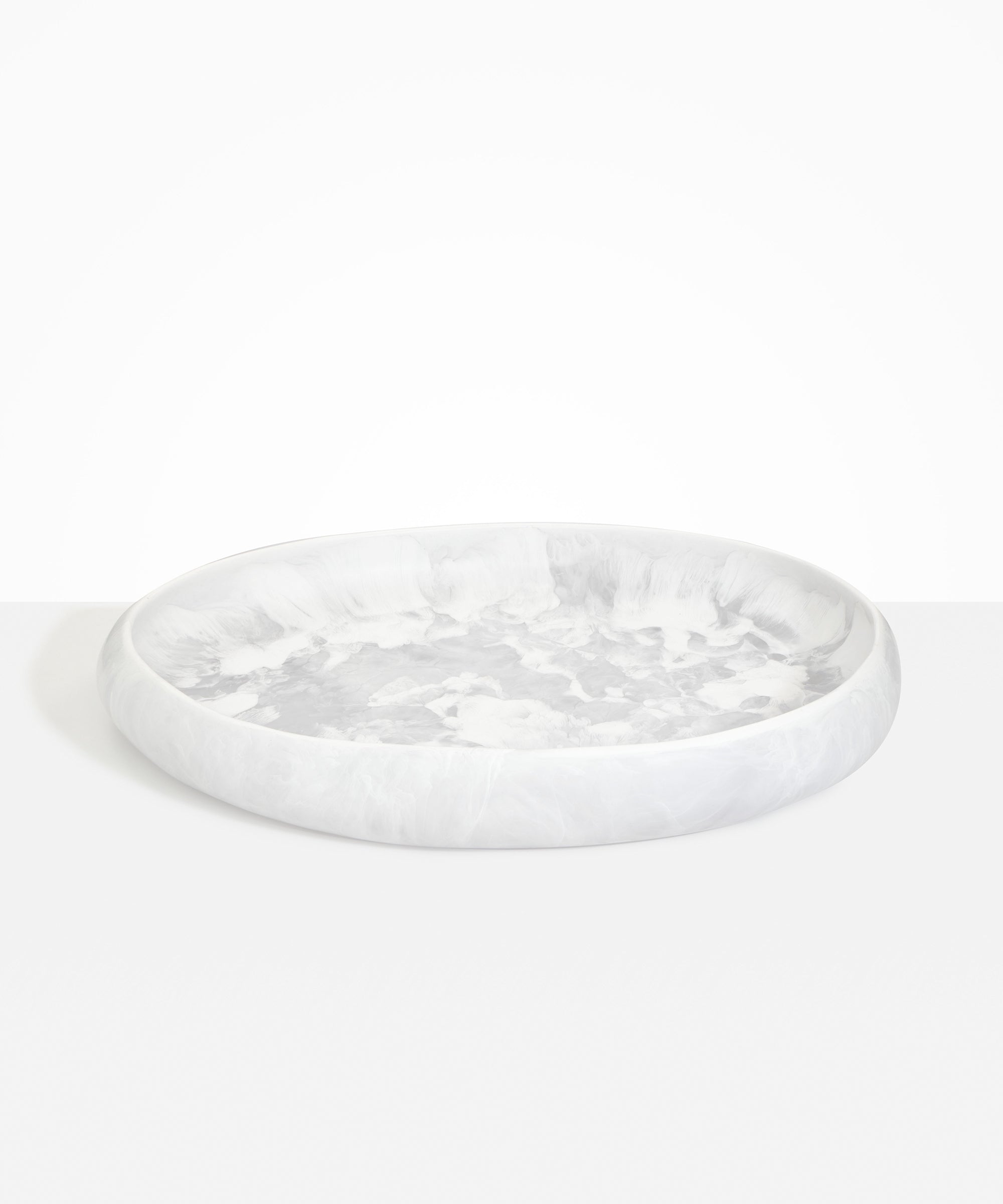 Dinosaur Designs Extra Large Rock Bowl in Snow Swirl Colour resin