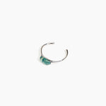 Dinosaur Designs Watercolour Cuff in Clear Water Colour resin with Silver-Plated Brass Material