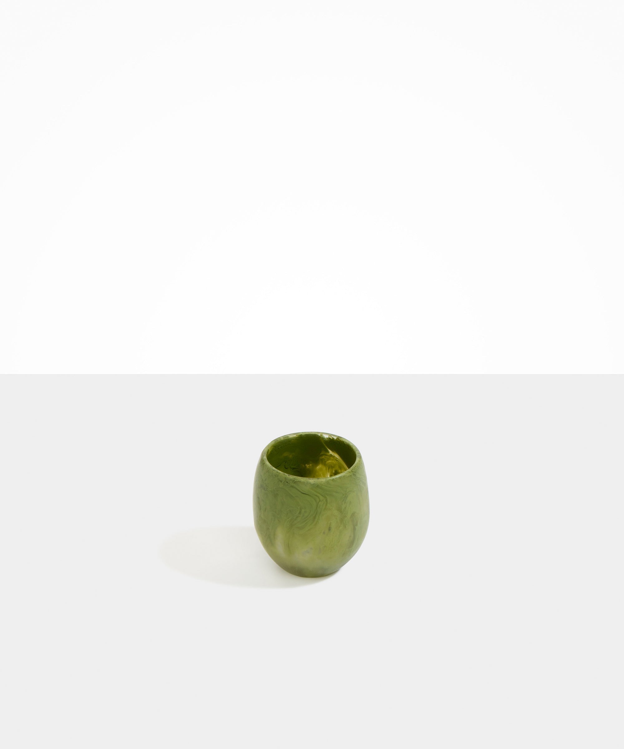 Dinosaur Designs Large Rock Cup in Olive Colour resin