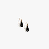 Dinosaur Designs Small Dew Drop Earrings in Black Colour resin