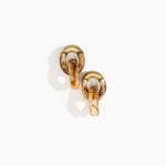 Dinosaur Designs Small Rock Chain Earrings in Light Horn Colour resin with Brushed Nano-Coated Brass Material