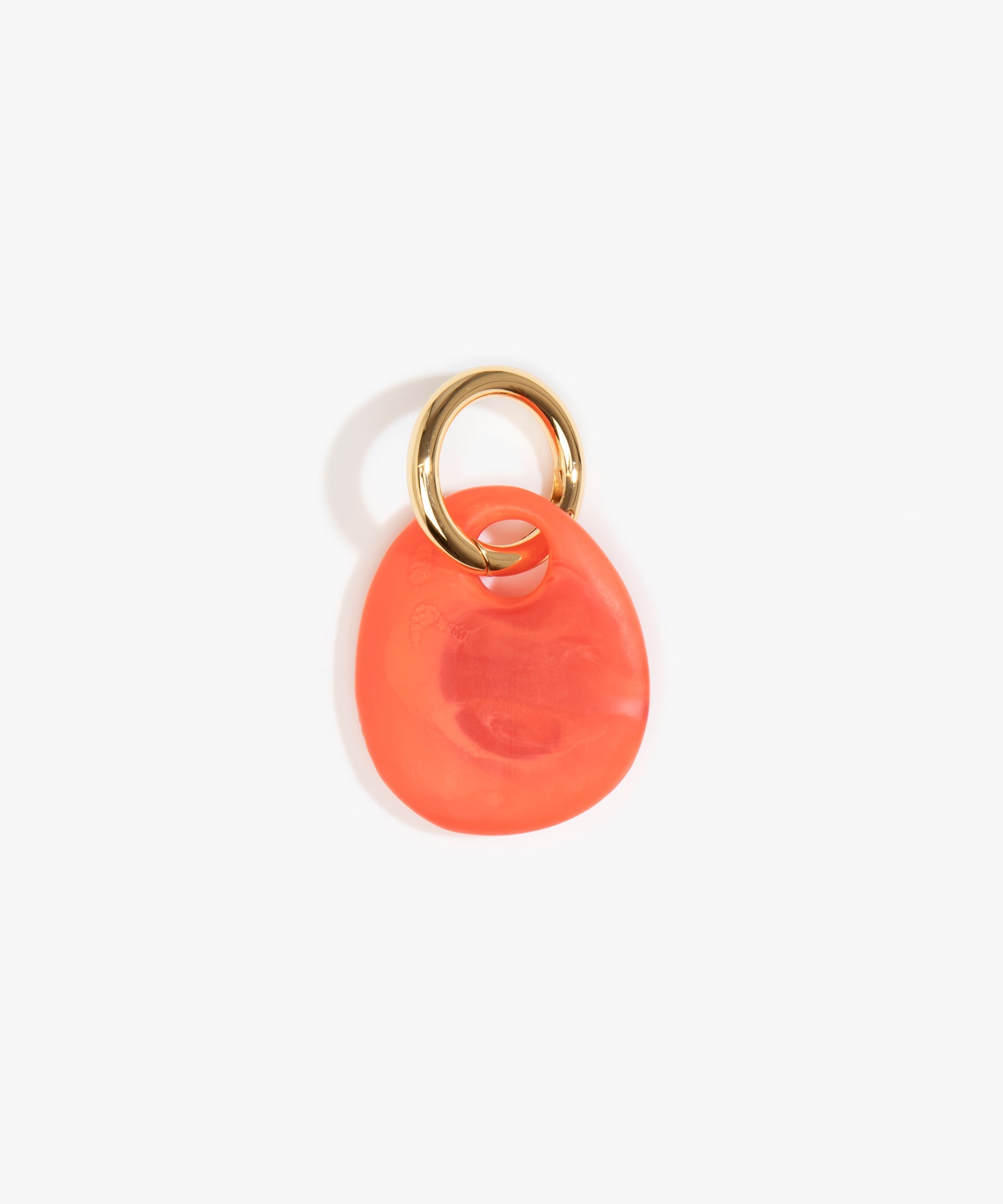 Dinosaur Designs Earth Keyring in Lychee Colour resin with Brass Metal