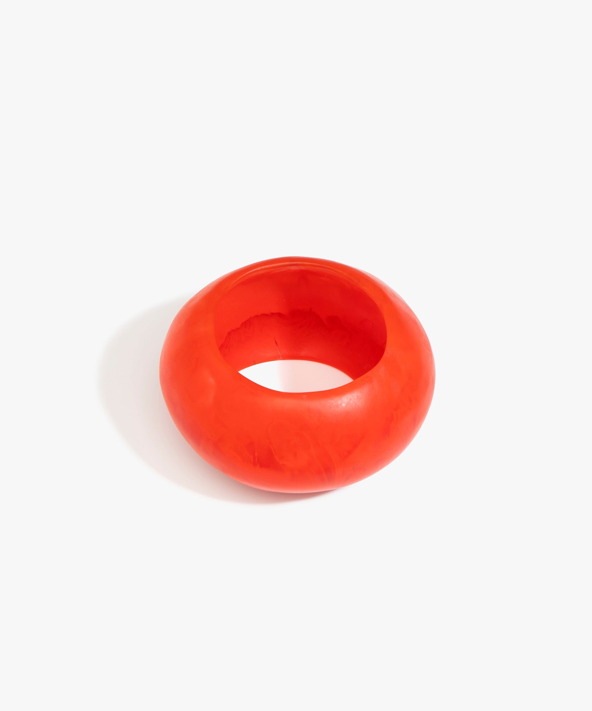 Dinosaur Designs Boulder Bangle in Poppy Colour resin with Wide Fit