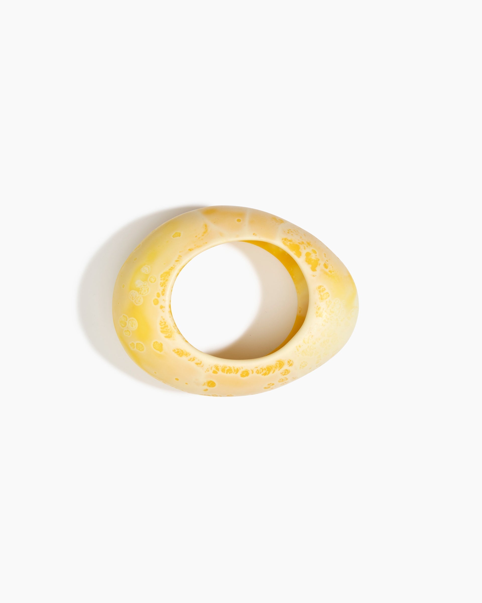 Dinosaur Designs Large Rock Bangle in Daisy Colour resin with Wide Fit