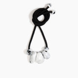 Dinosaur Designs Boulder Rock Necklace in White Marble Colour resin