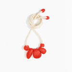 Dinosaur Designs Boulder Rock Necklace in Poppy Colour resin