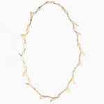 Dinosaur Designs Long Bones Necklace in Cream Colour resin with Silver-Plated Brass Material