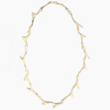 Dinosaur Designs Long Bones Necklace in Cream Colour resin with Silver-Plated Brass Material