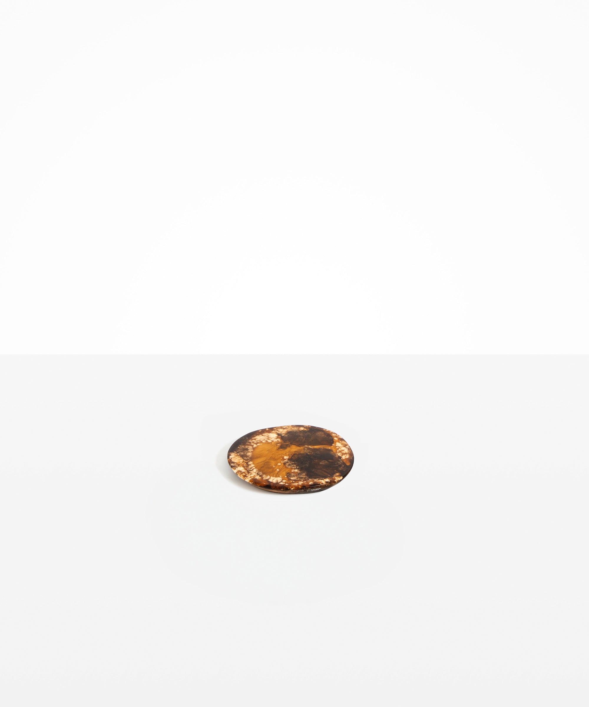 Dinosaur Designs Boulder Coaster in Dark Horn Colour resin