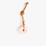 Dinosaur Designs Flat Watercolour Bag Charm in Rose Swirl Colour resin with Brass Material