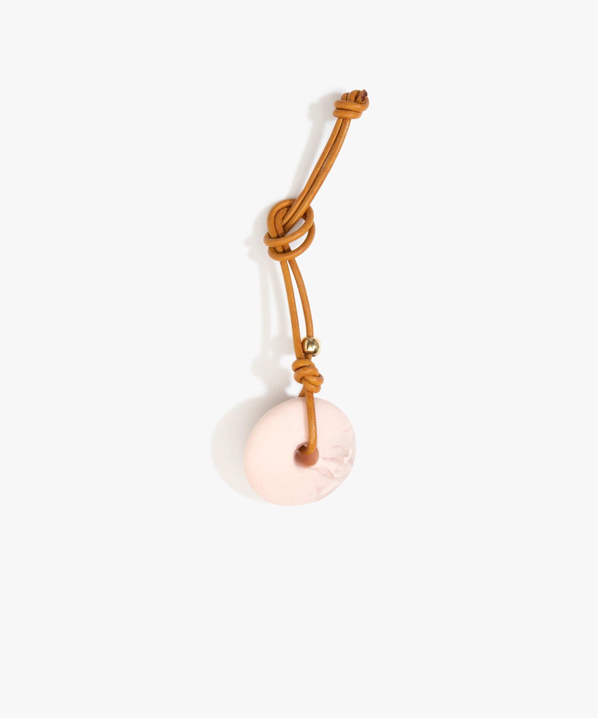 Dinosaur Designs Flat Watercolour Bag Charm in Rose Swirl Colour resin with Brass Material