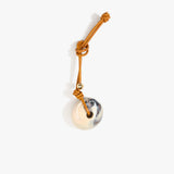 Dinosaur Designs Flat Watercolour Bag Charm in Sandy Pearl Colour resin with Brass Material