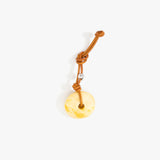 Dinosaur Designs Flat Watercolour Bag Charm in Daisy Colour resin with 925 Sterling Silver Material