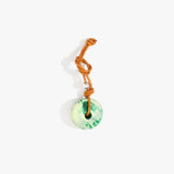 Dinosaur Designs Flat Watercolour Bag Charm in Grass Colour resin with 925 Sterling Silver Material