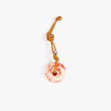 Dinosaur Designs Flat Watercolour Bag Charm in Strawberry Colour resin with 925 Sterling Silver Material
