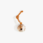 Dinosaur Designs Round Watercolour Bag Charm in Cappuccino Colour resin with 925 Sterling Silver Material