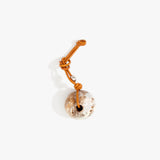 Dinosaur Designs Round Watercolour Bag Charm in Cappuccino Colour resin with 925 Sterling Silver Material