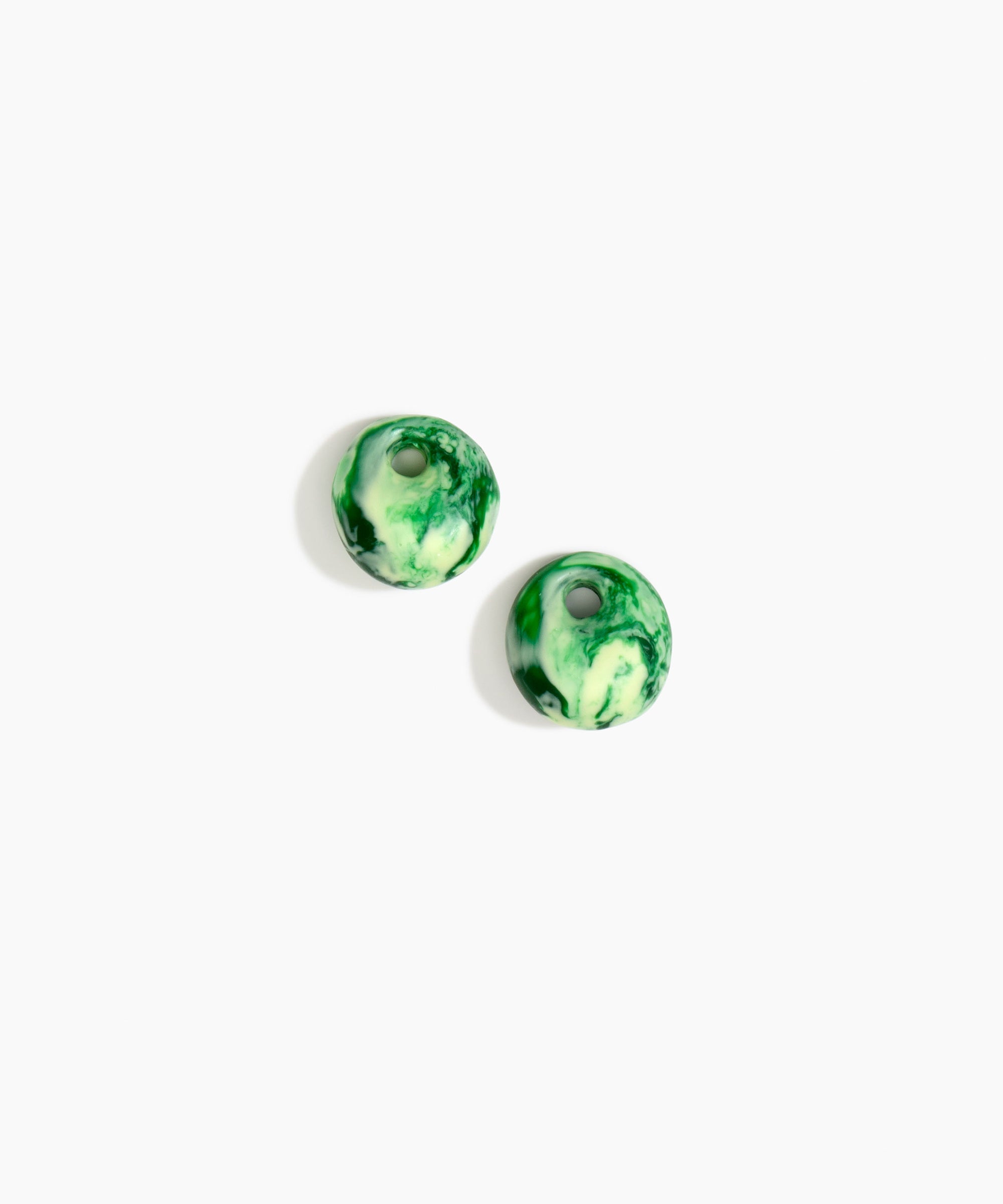 Dinosaur Designs Medium Splash Beads in Grass Colour resin