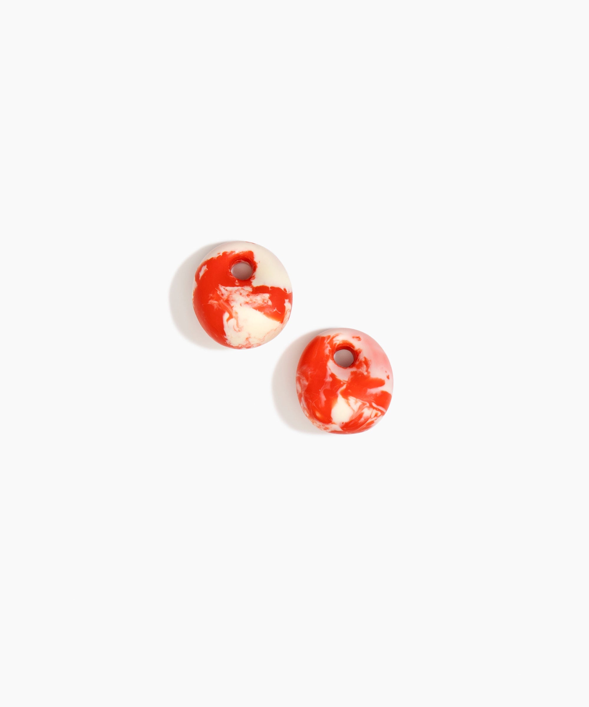 Dinosaur Designs Medium Splash Beads in Strawberry Colour resin