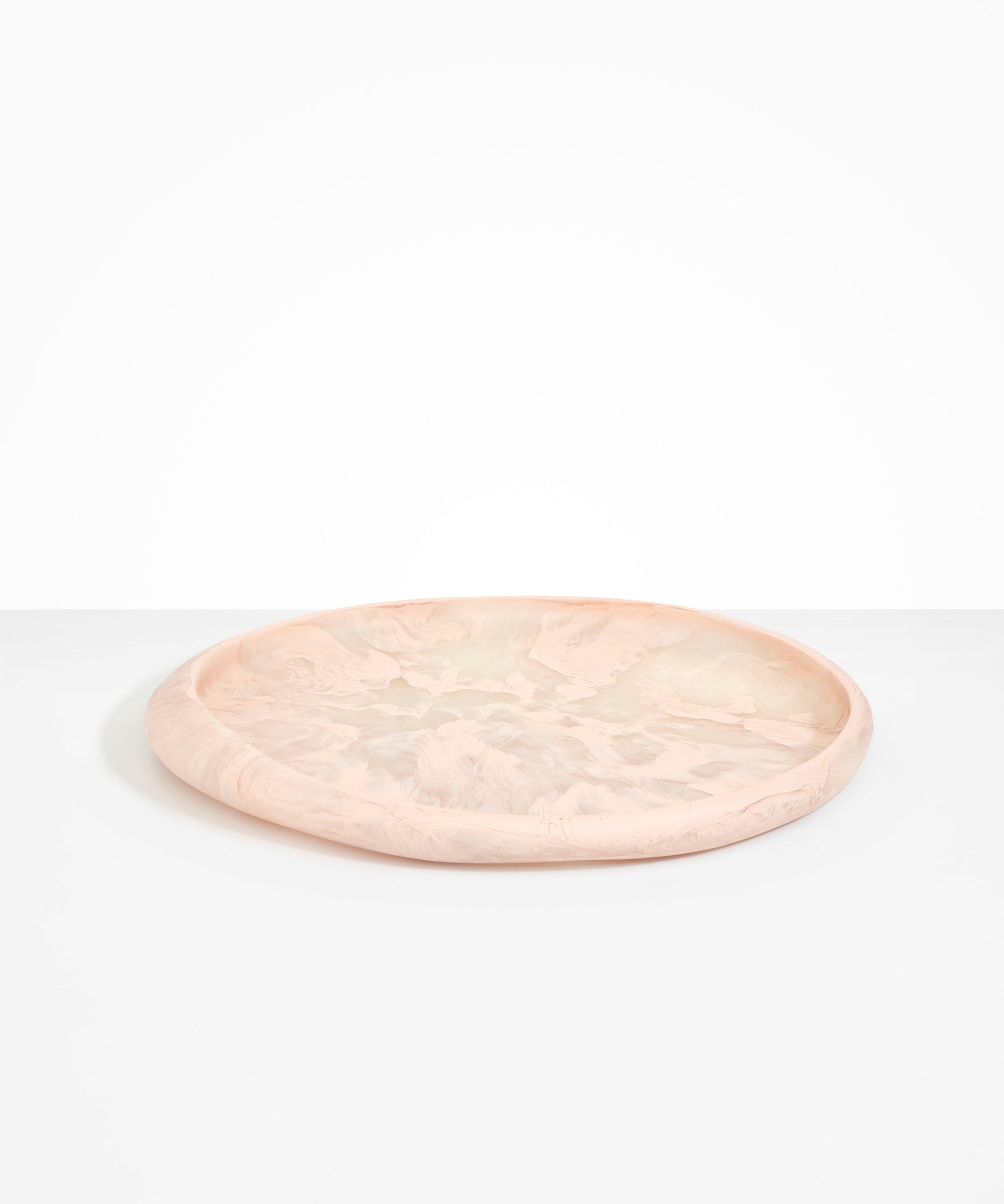 Dinosaur Designs Rock Tray in Rose Swirl Colour resin