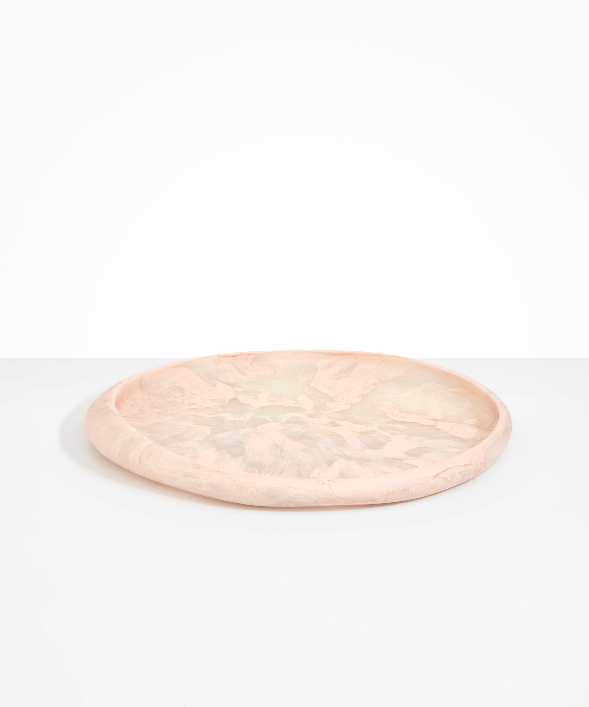 Dinosaur Designs Rock Tray in Rose Swirl Colour resin