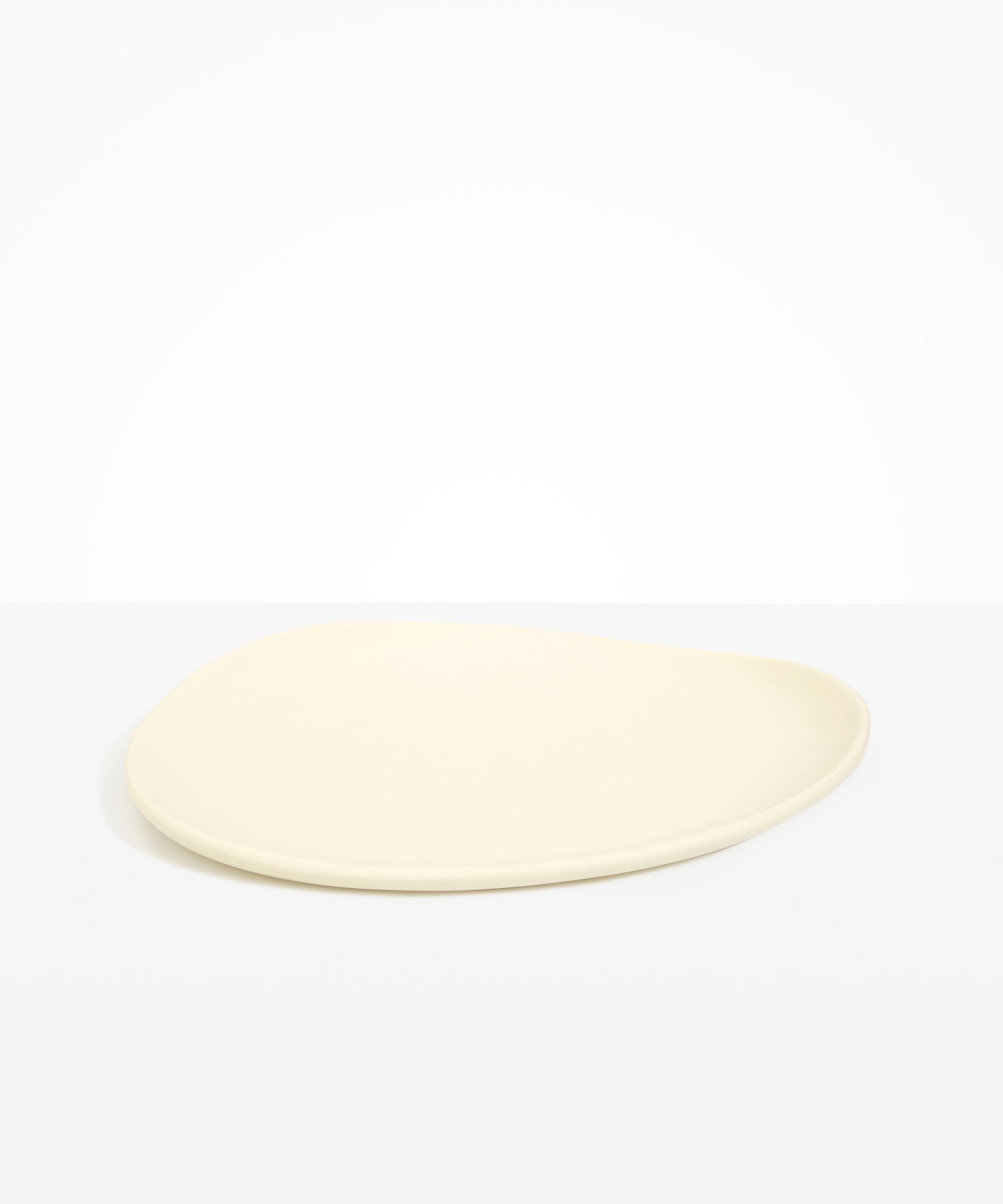 Dinosaur Designs Large Pebble Platter in Cream Colour resin