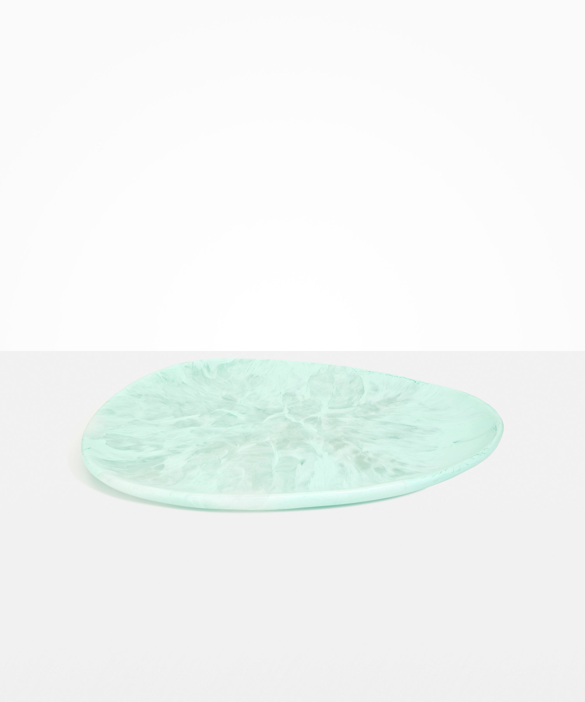 Dinosaur Designs Large Pebble Platter in Mint Colour resin