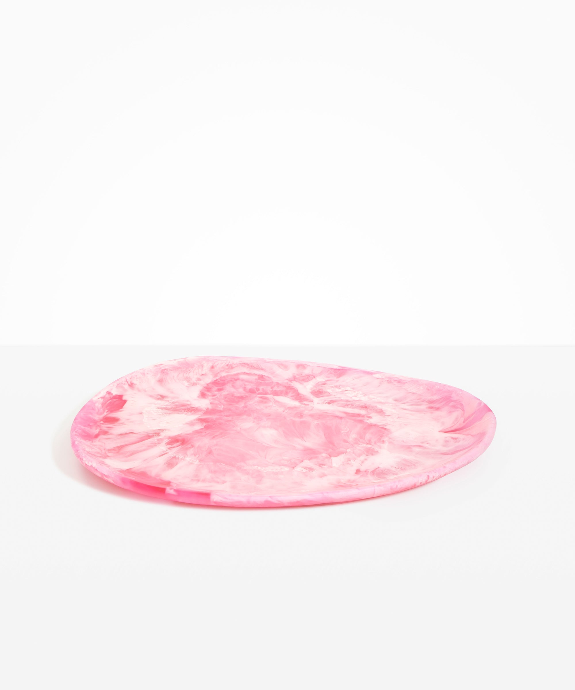 Dinosaur Designs Large Pebble Platter in Shell Pink Colour resin