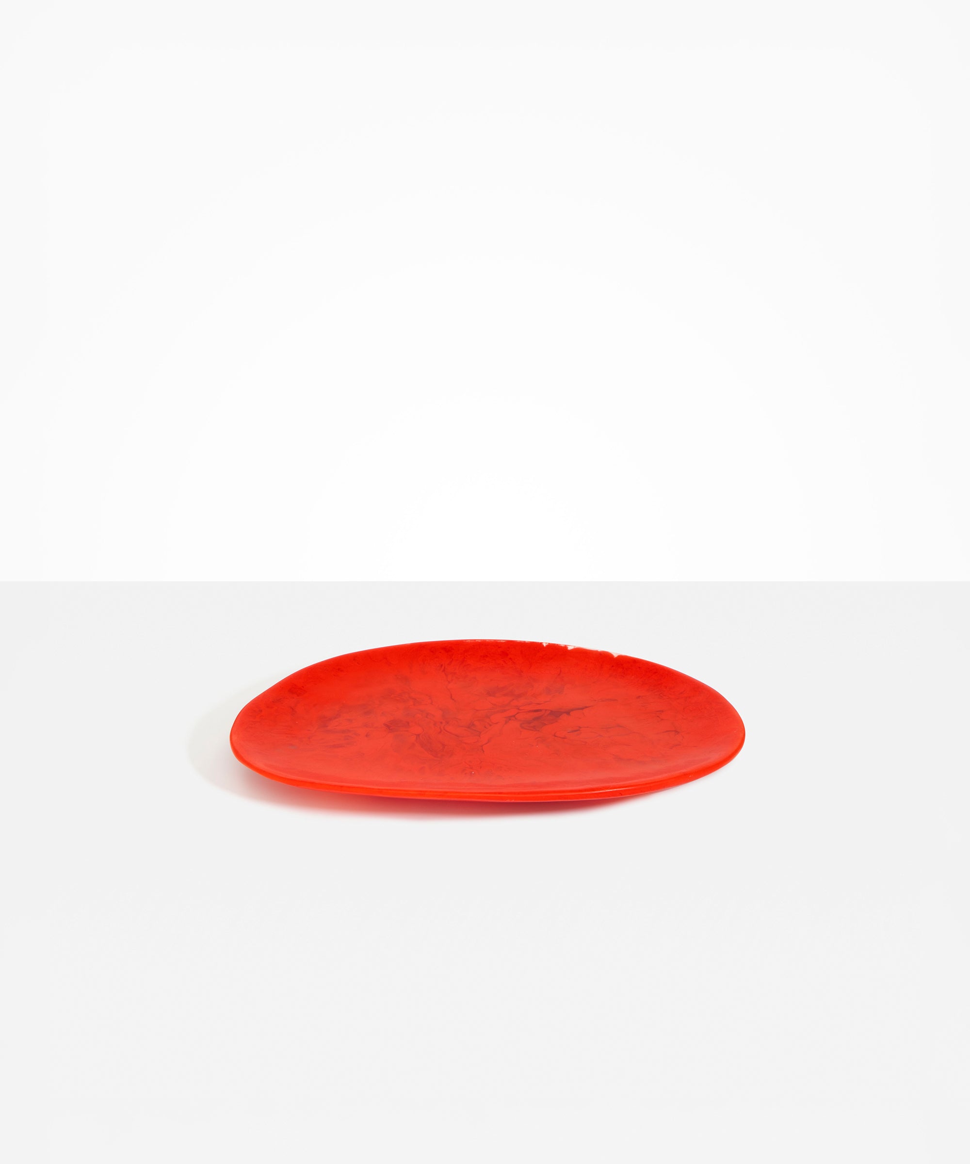 Dinosaur Designs Large Temple Platter in Poppy Colour resin