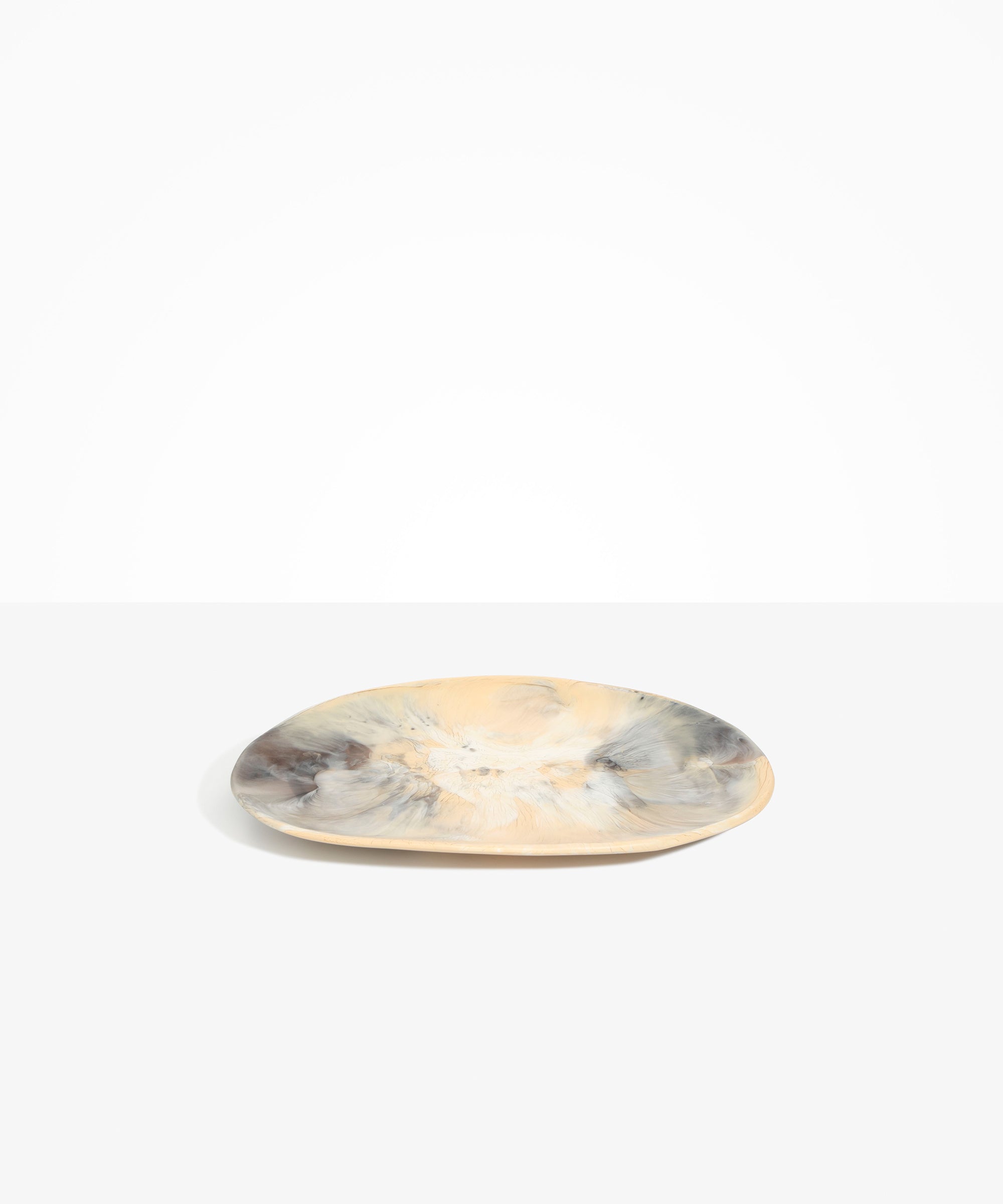 Dinosaur Designs Large Temple Platter in Sandy Pearl Colour resin
