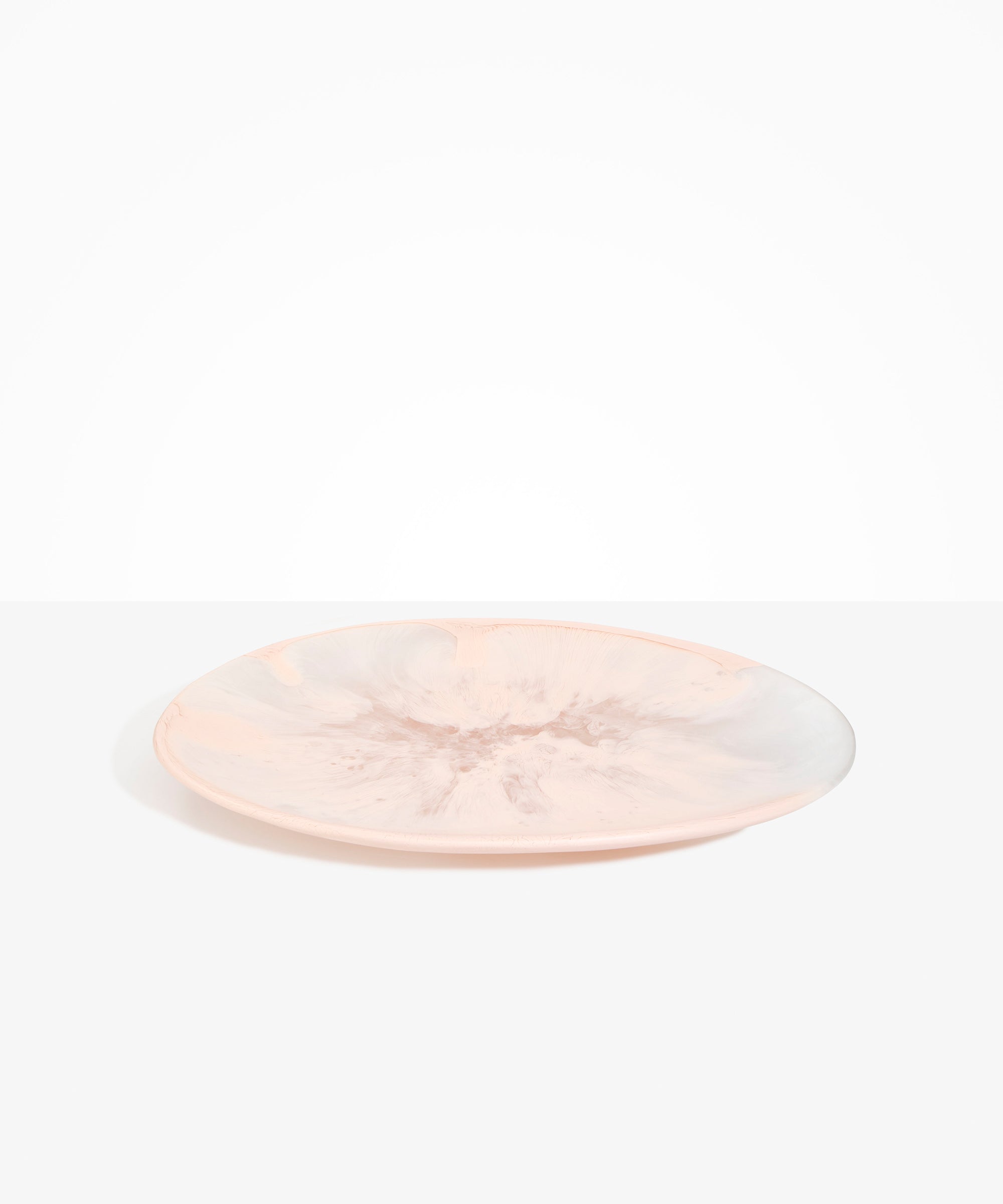 Dinosaur Designs Long Temple Platter in Rose Swirl Colour resin