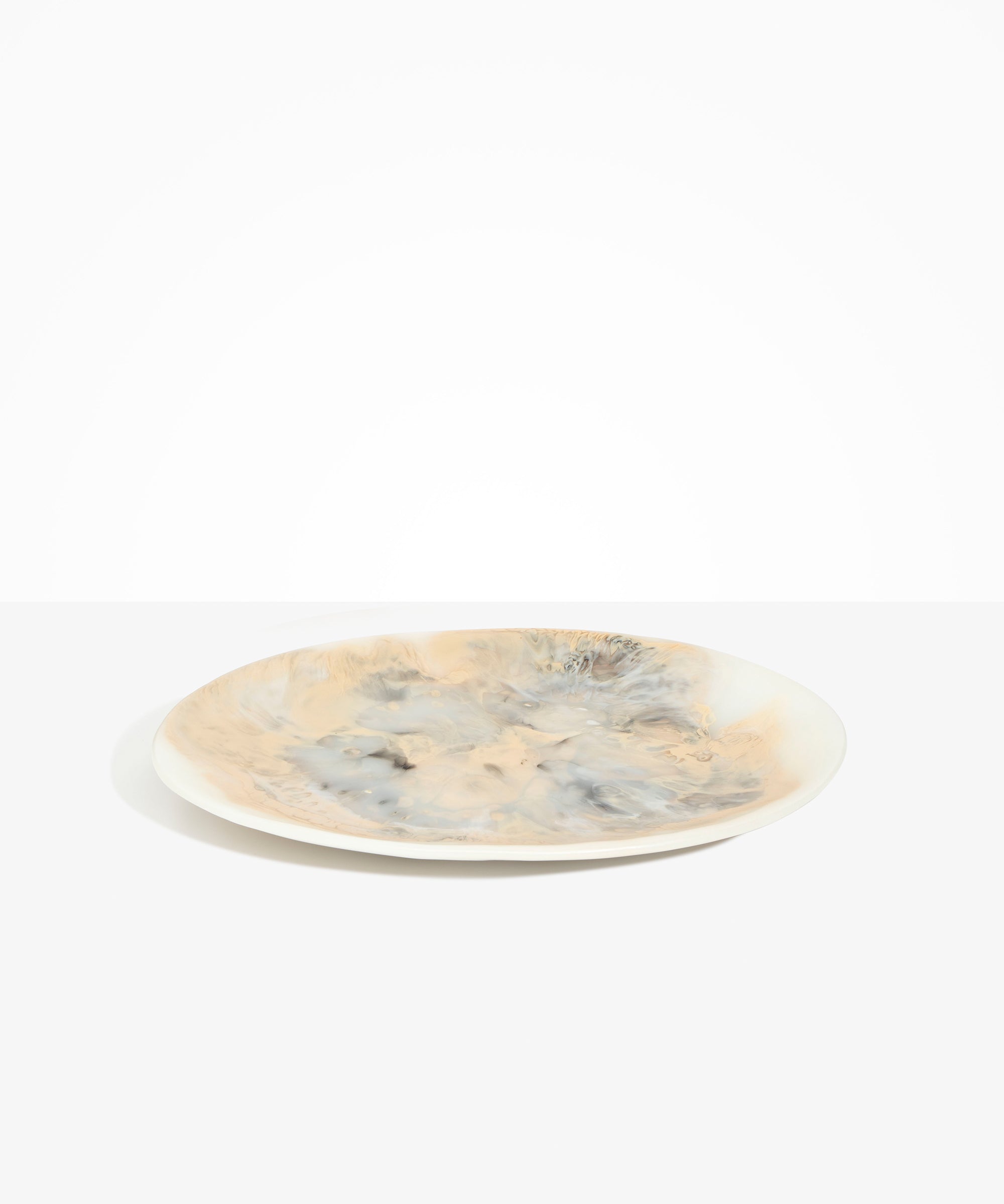 Dinosaur Designs Long Temple Platter in Sandy Pearl Colour resin
