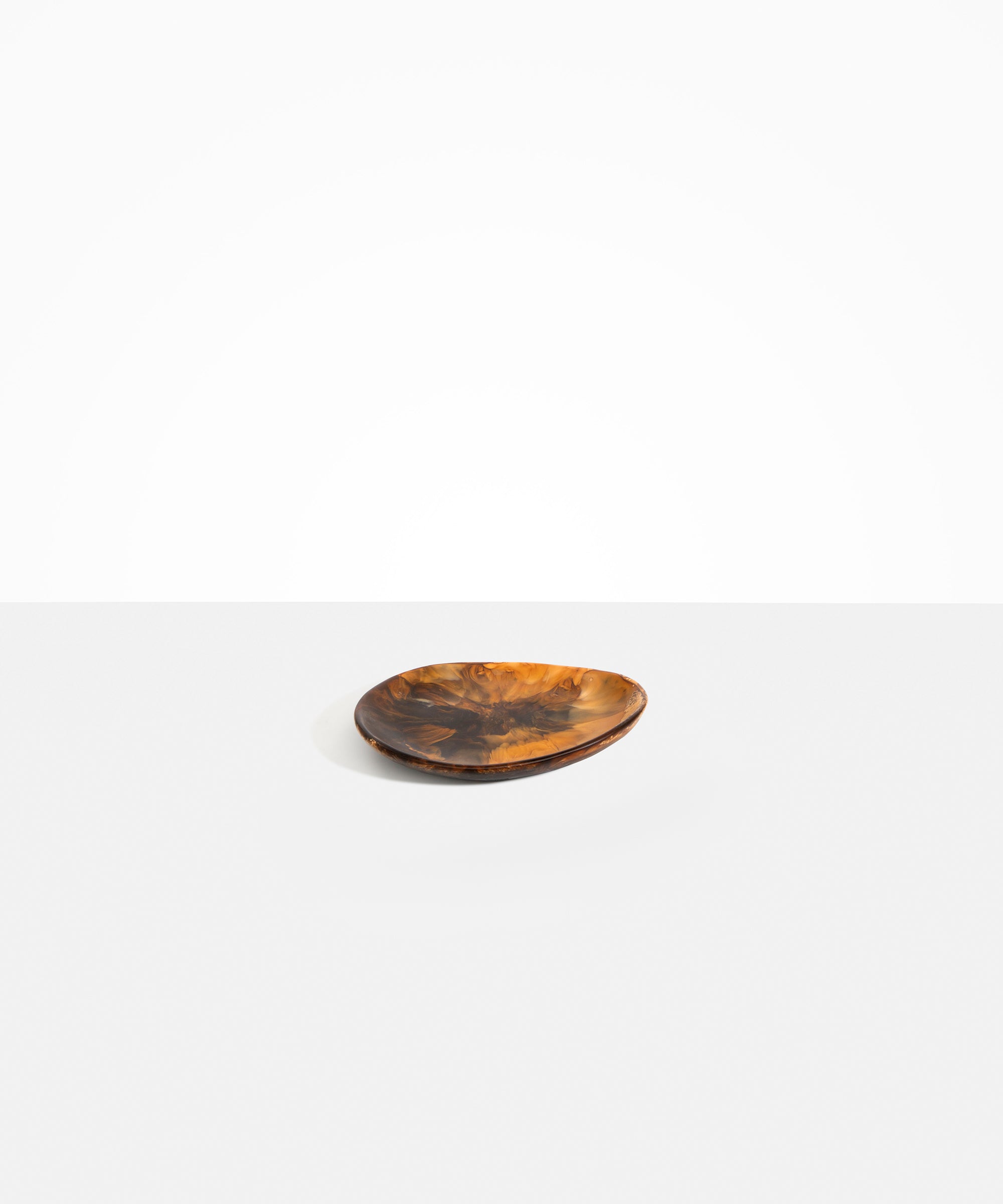Dinosaur Designs Pebble Side Plate in Dark Horn Colour resin