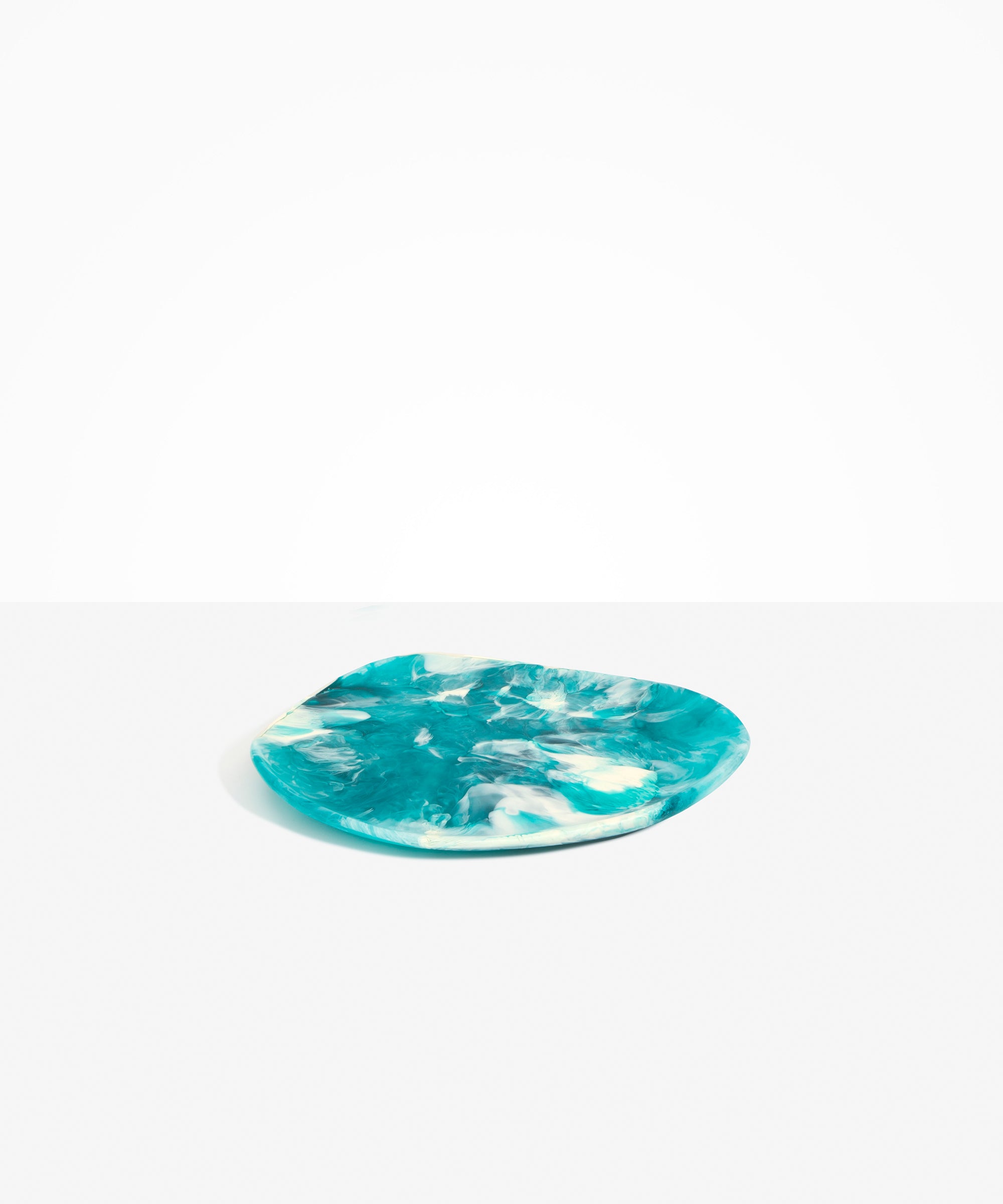 Dinosaur Designs Pebble Plate in Lagoon Colour resin