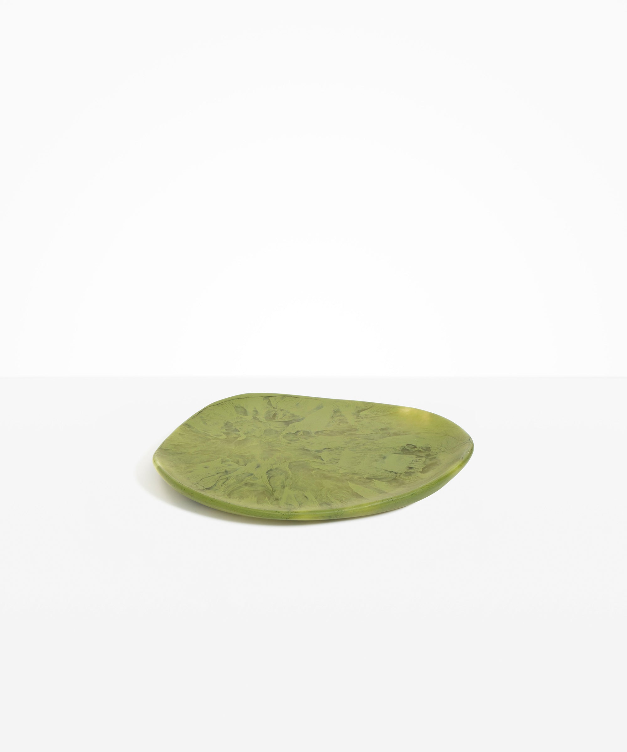 Dinosaur Designs Pebble Plate in Olive Colour resin