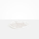 Dinosaur Designs Pebble Plate in Snow Swirl Colour resin