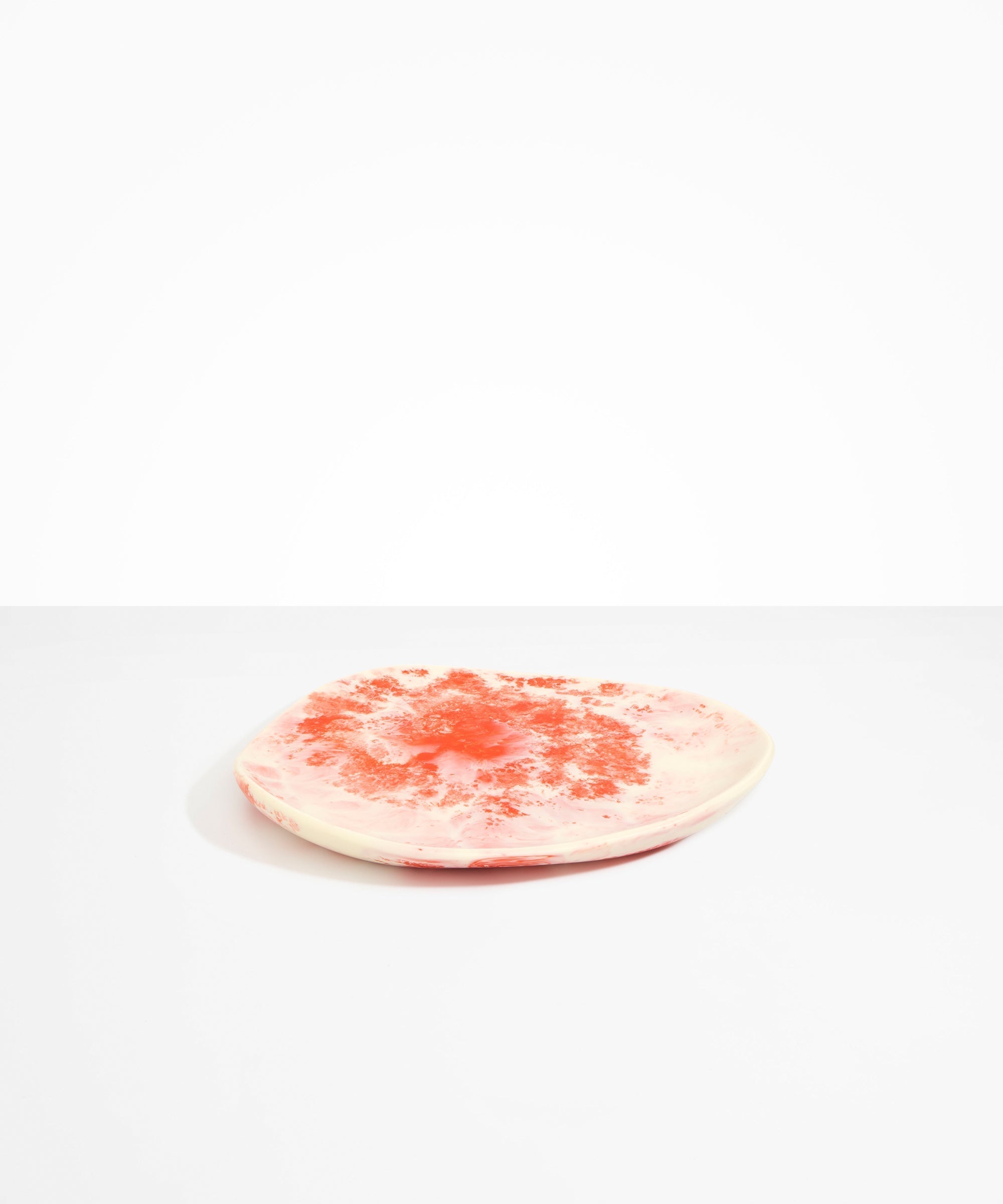 Dinosaur Designs Pebble Plate in Strawberry Colour resin