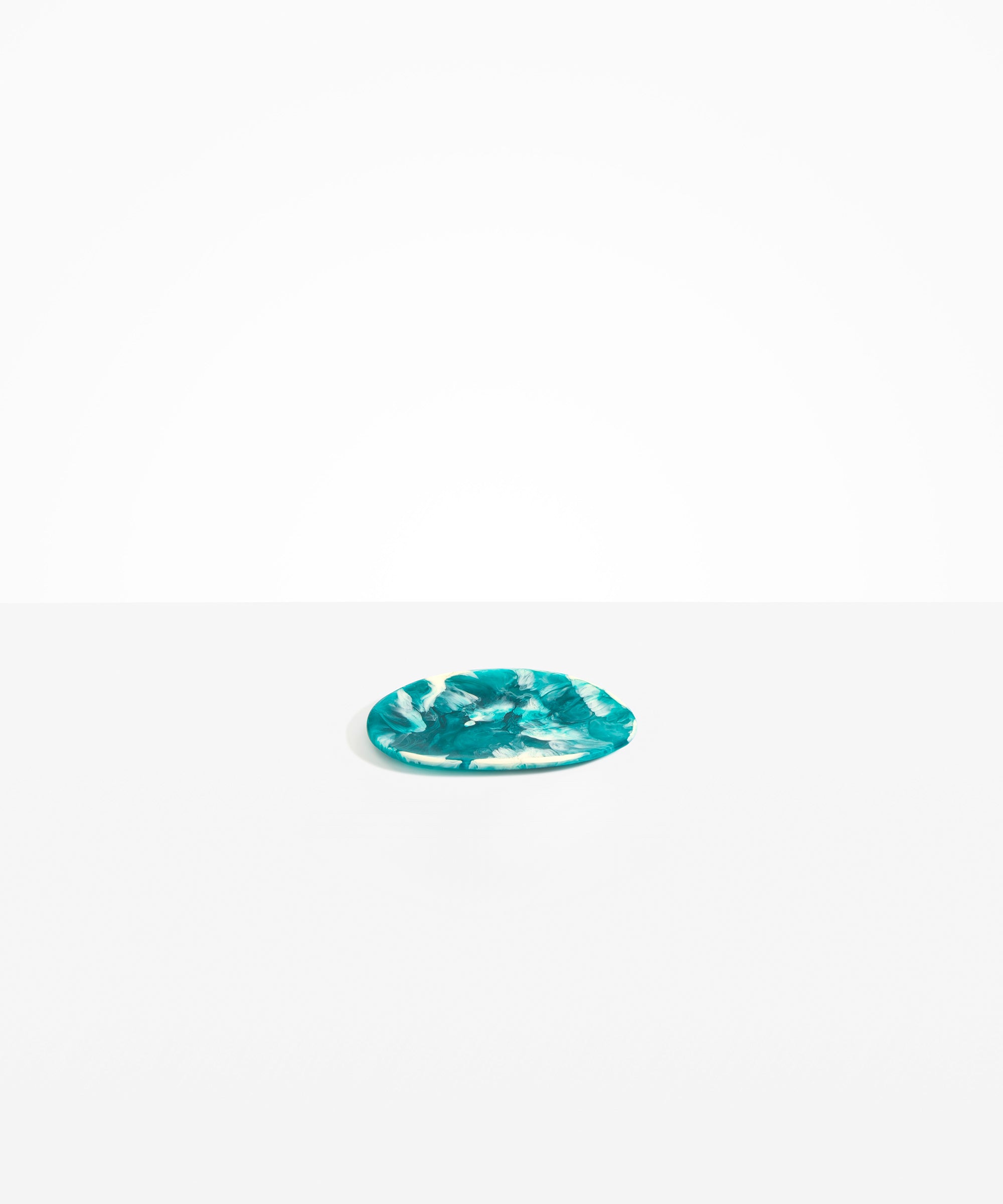 Dinosaur Designs Temple Side Plate in Lagoon Colour resin