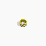 Dinosaur Designs Polished Cube Ring in Malachite Colour resin with Regular Fit