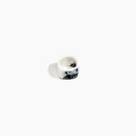 Dinosaur Designs Polished Cube Ring in White Marble Colour resin with Regular Fit